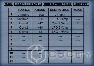  MOD MATRIX