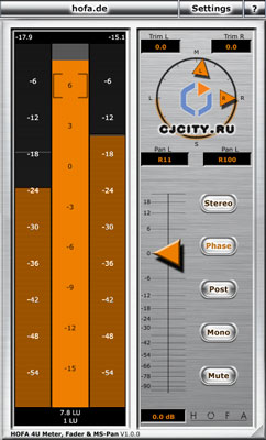  HOFA 4U Meter, Fader & MS-Pan