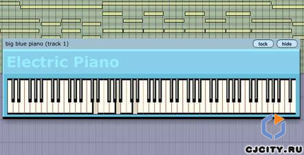  Big blue piano